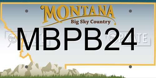 MBPB24 Montana License Plate