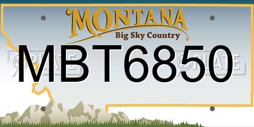 MBT6850 Montana License Plate