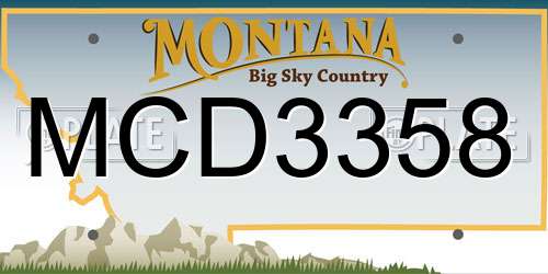 MCD3358 Montana License Plate