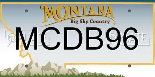 MCDB96 Montana License Plate