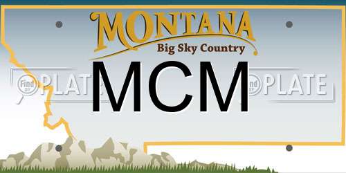 MCM Montana License Plate