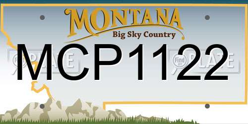 MCP1122 Montana License Plate