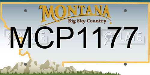 MCP1177 Montana License Plate