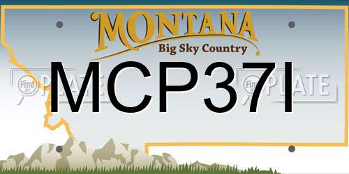 MCP37I Montana License Plate
