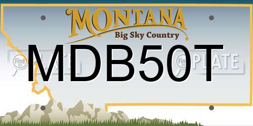 MDB50T Montana License Plate