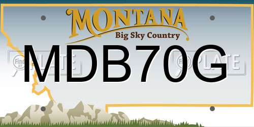 MDB70G Montana License Plate