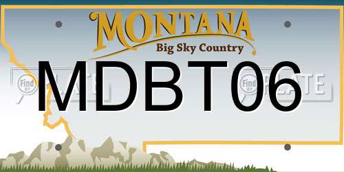 MDBT06 Montana License Plate