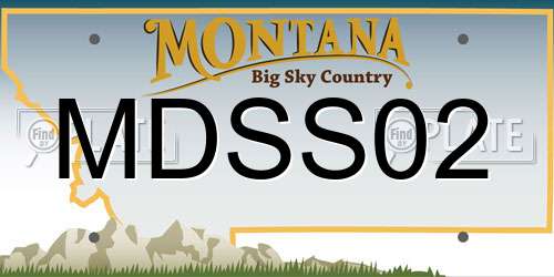 MDSS02 Montana License Plate