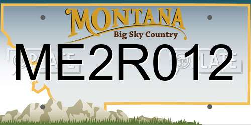 ME2R012 Montana License Plate