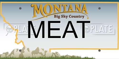 MEAT Montana License Plate