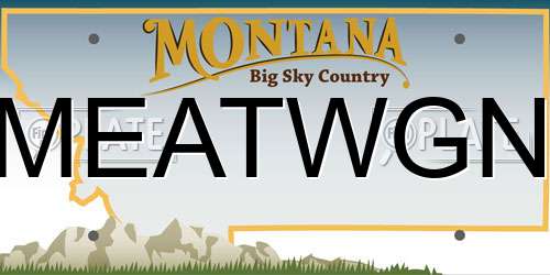 MEATWGN Montana License Plate