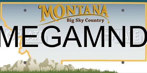 MEGAMND Montana License Plate