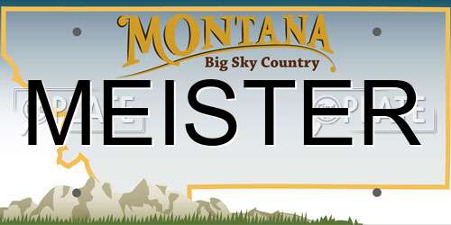 MEISTER Montana License Plate