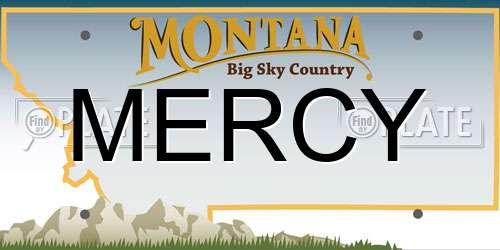 MERCY Montana License Plate