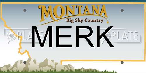 MERK Montana License Plate