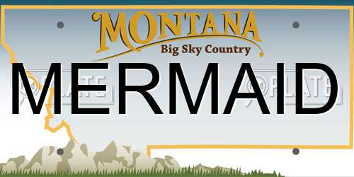 MERMAID Montana License Plate