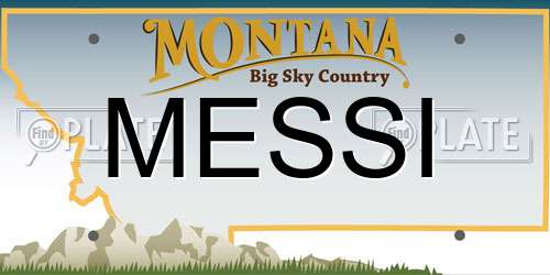 MESSI Montana License Plate