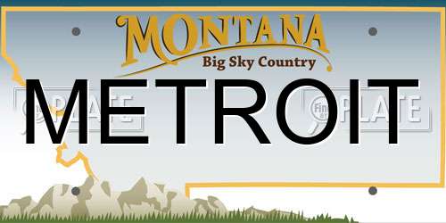 METROIT Montana License Plate