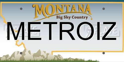 METROIZ Montana License Plate