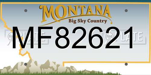 MF82621 Montana License Plate