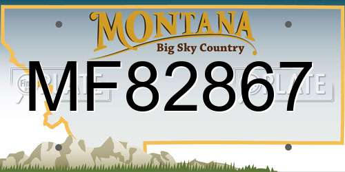 MF82867 Montana License Plate