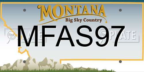 MFAS97 Montana License Plate