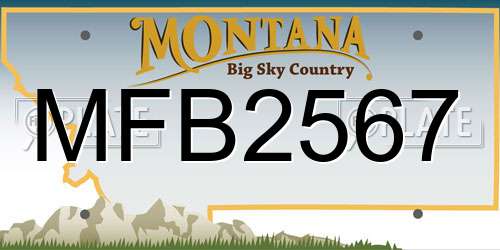 MFB2567 Montana License Plate