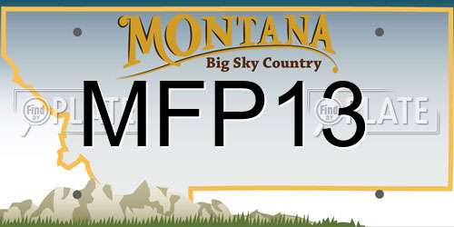 MFP13 Montana License Plate