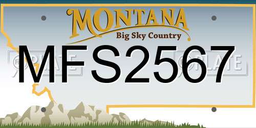 MFS2567 Montana License Plate