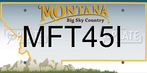 MFT45I Montana License Plate