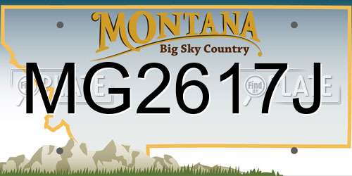MG2617J Montana License Plate