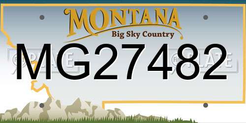 MG27482 Montana License Plate