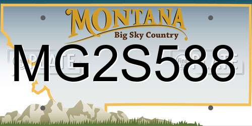 MG2S588 Montana License Plate
