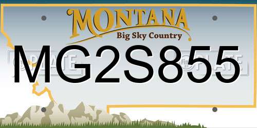 MG2S855 Montana License Plate