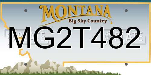 MG2T482 Montana License Plate
