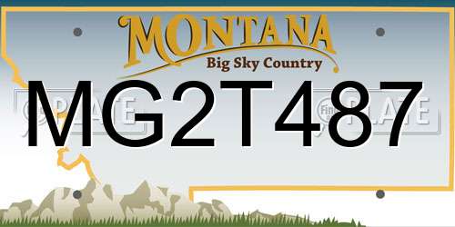 MG2T487 Montana License Plate