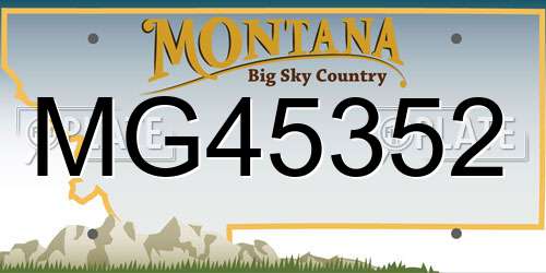 MG45352 Montana License Plate