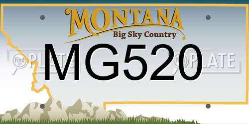 MG520 Montana License Plate