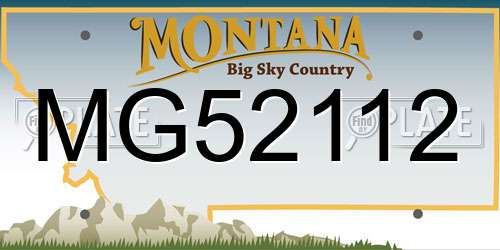 MG52112 Montana License Plate