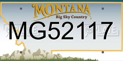 MG52117 Montana License Plate