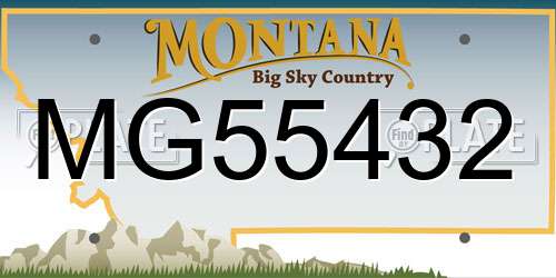 MG55432 Montana License Plate
