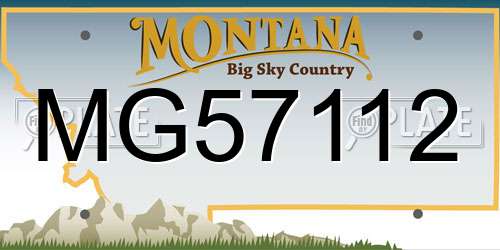 MG57112 Montana License Plate
