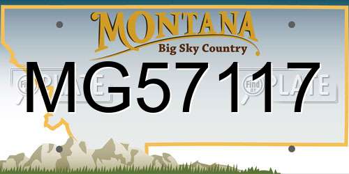 MG57117 Montana License Plate
