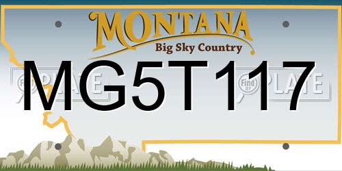 MG5T117 Montana License Plate