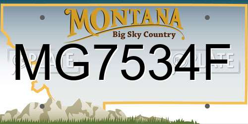 MG7534F Montana License Plate