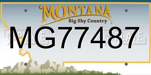 MG77487 Montana License Plate