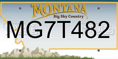 MG7T482 Montana License Plate