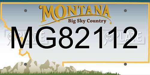 MG82112 Montana License Plate
