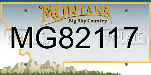 MG82117 Montana License Plate