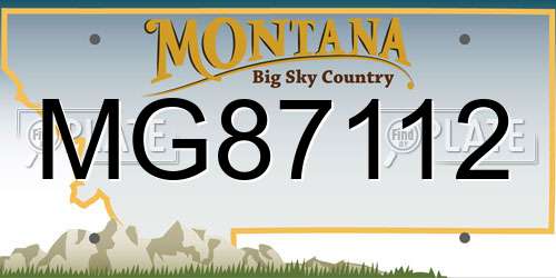 MG87112 Montana License Plate
